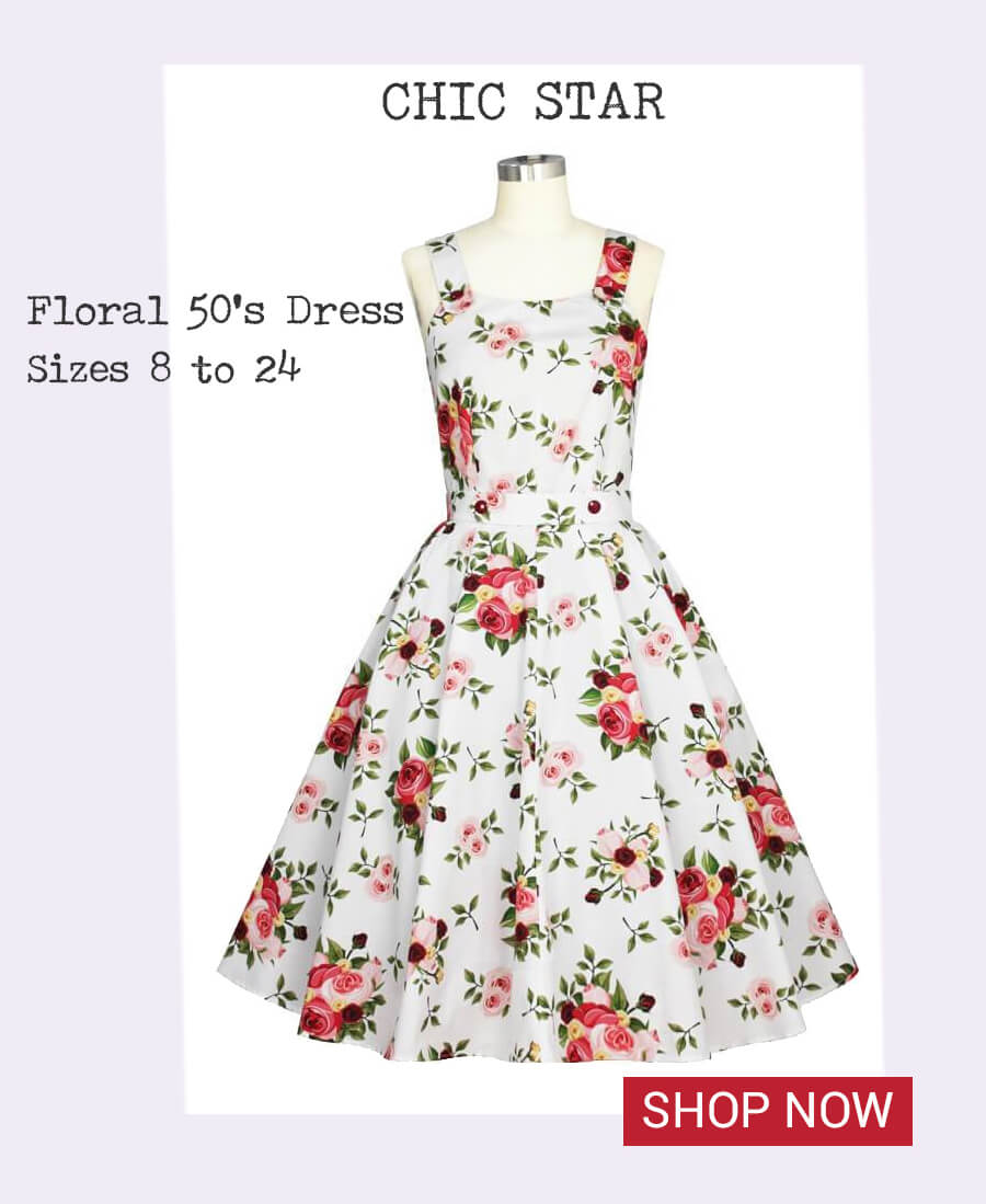 Image of Chic Star 1950's Floral Dress