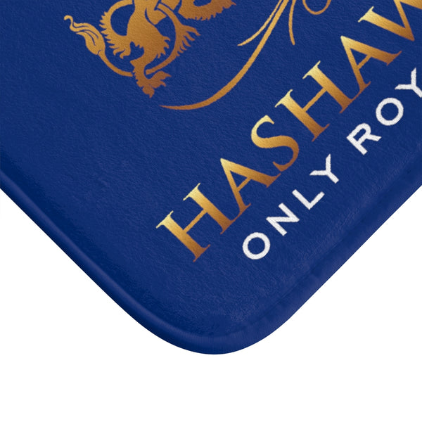Hashawn Carey Logo Royal Blue Microfiber Bath Mat - izkustvobg