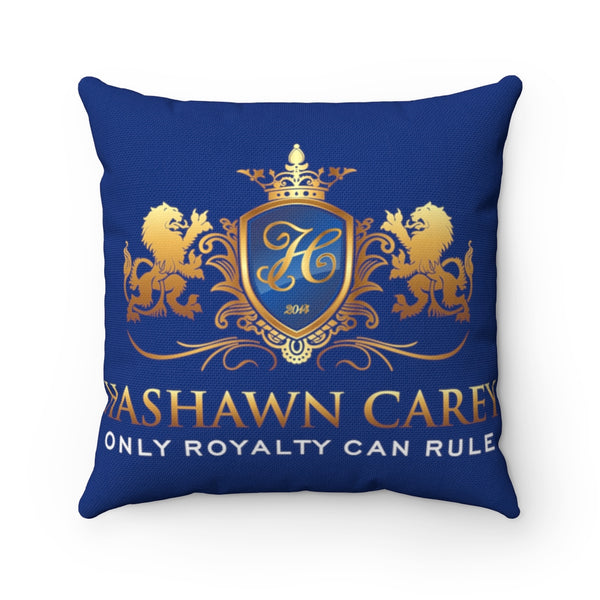 Hashawn Carey Logo Royal Blue Pillow - izkustvobg