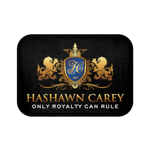 Hashawn Carey Logo Black Microfiber Bath Mat - izkustvobg