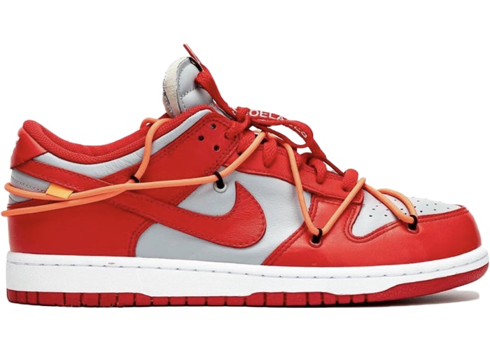 nike dunk low university red off white