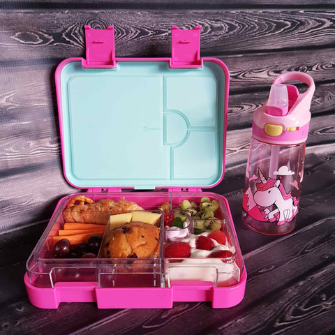 DEj KidS Dark Pink Bento Lunchbox and drink bottle