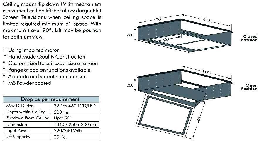 Boost Industries Cm 2355m Motorized Flip Down Tv Ceiling Mount Youtube