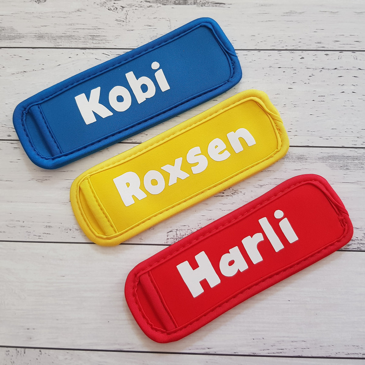 Personalised Name Icy Pole Zooper Dooper Cover Holder Neoprene Stubby Material 