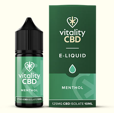 10ml Bottle of Menthol Flavour CBD Isolate E-liquid