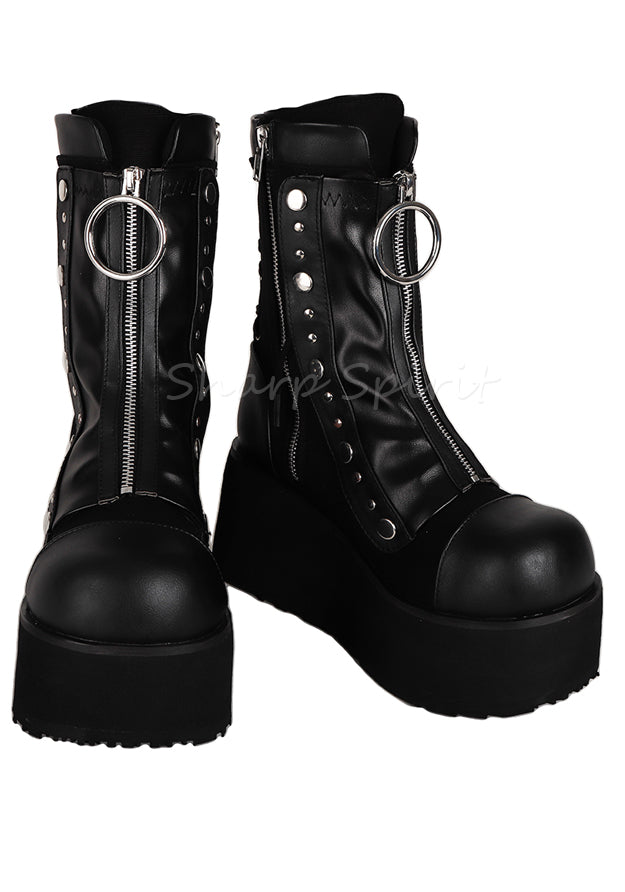 grunge platform boots