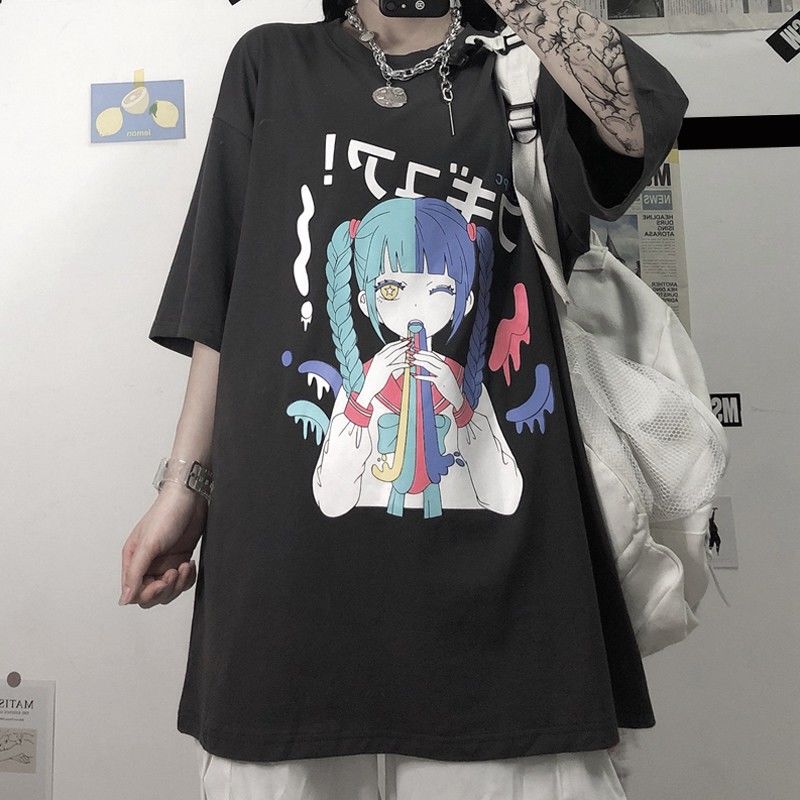 Plus Size Harajuku Yami Kawaii Fashion Pastel Anime Girl T-shirt (Whit –  The Kawaii Factory