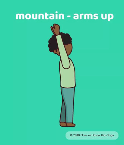 Kids Mountain Arms up Pose