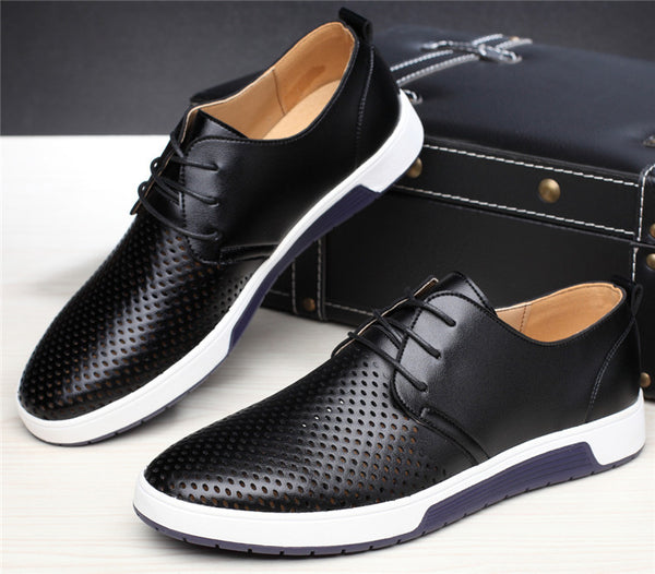 fashion men's breathable oxford casual shoes