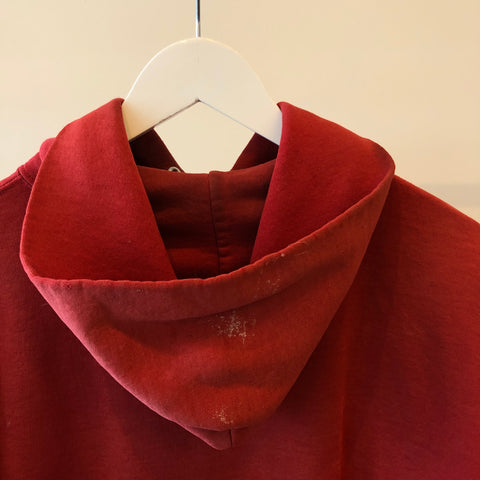 90's Thrashed Red Lifeguard Hoodie - Large