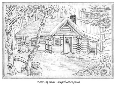 Cabins Coloring Pages - Learny Kids