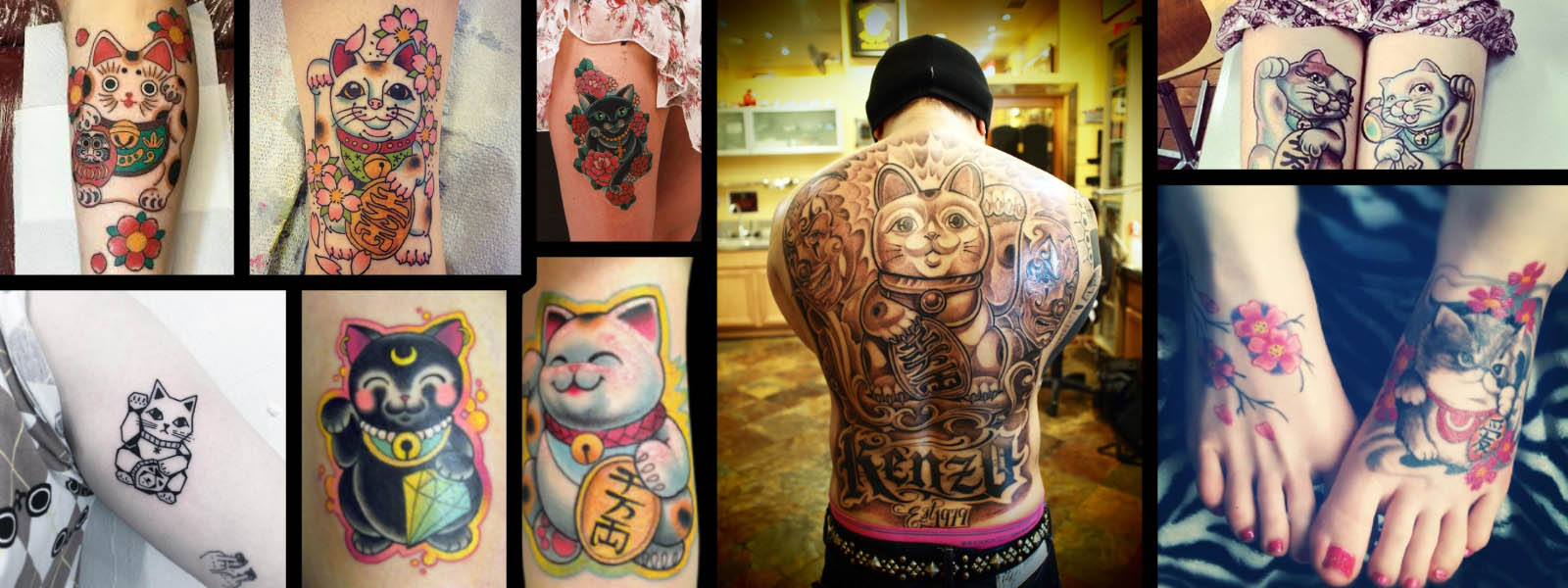 maneki neko tatouages