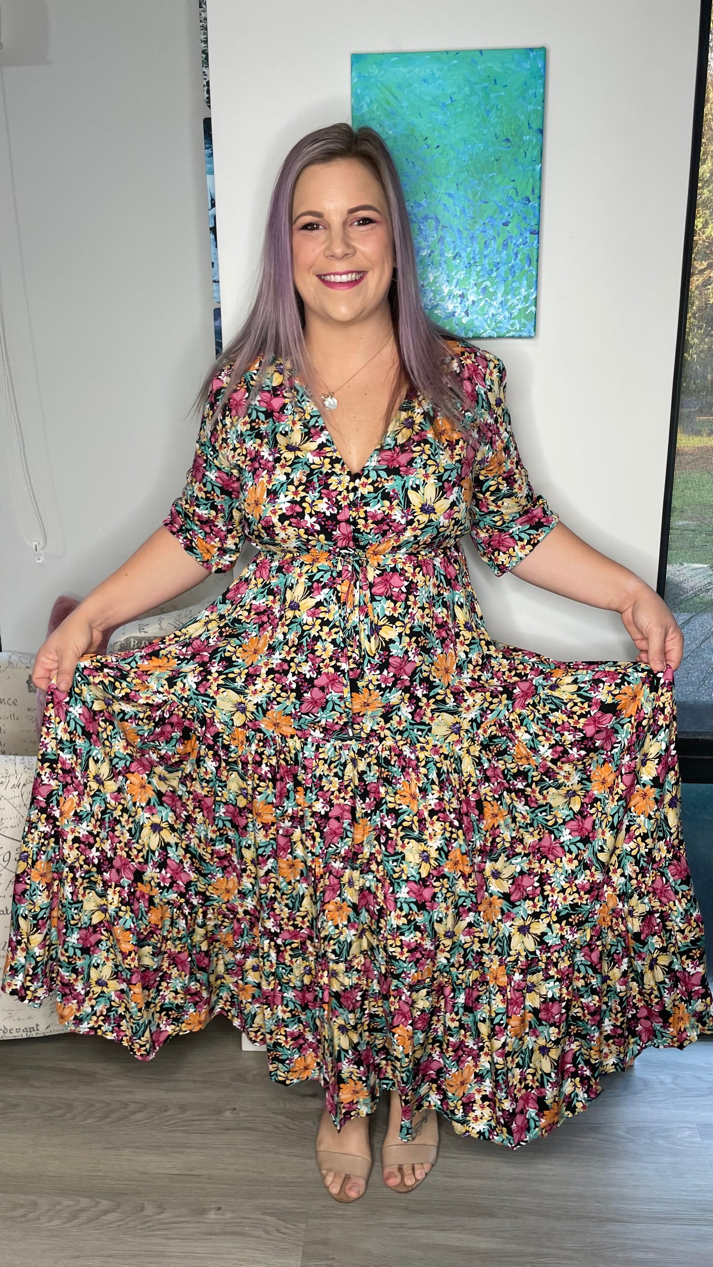 Francesca Maxi - Black Floral