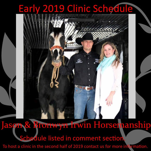 Jason & Bronwyn Irwin Horsemanship Clinic Schedule 2019 Horses