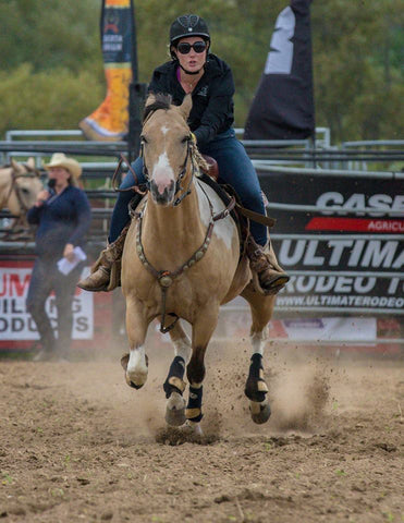 Bronwyn and Chief rodeo polebending horses cowgirl horsemanship confidence clinician Ontario