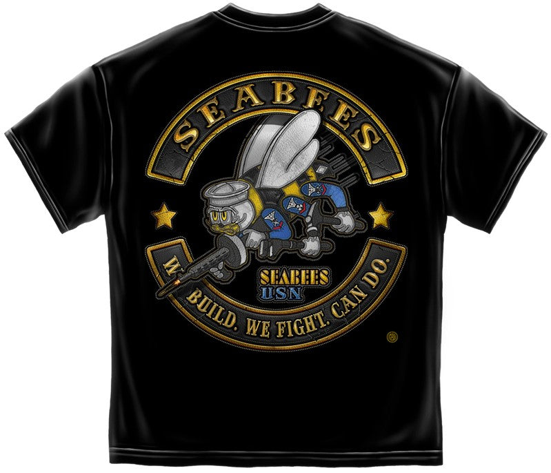 Us Navy Camiseta Usn Us Navy Sea Bees Biker Mc Camiseta Mm23 