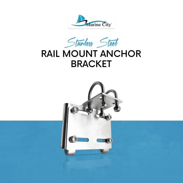 Marine City Vertical Stanchion 7/8 Inches to 1 Inches Rail Mount Anchor Bracket/Holder 