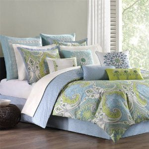 Echo Bedding, Sardinia Blue Paisley Full Comforter Set Echo Bedding, Sardinia Blue Paisley Full Comforter Set