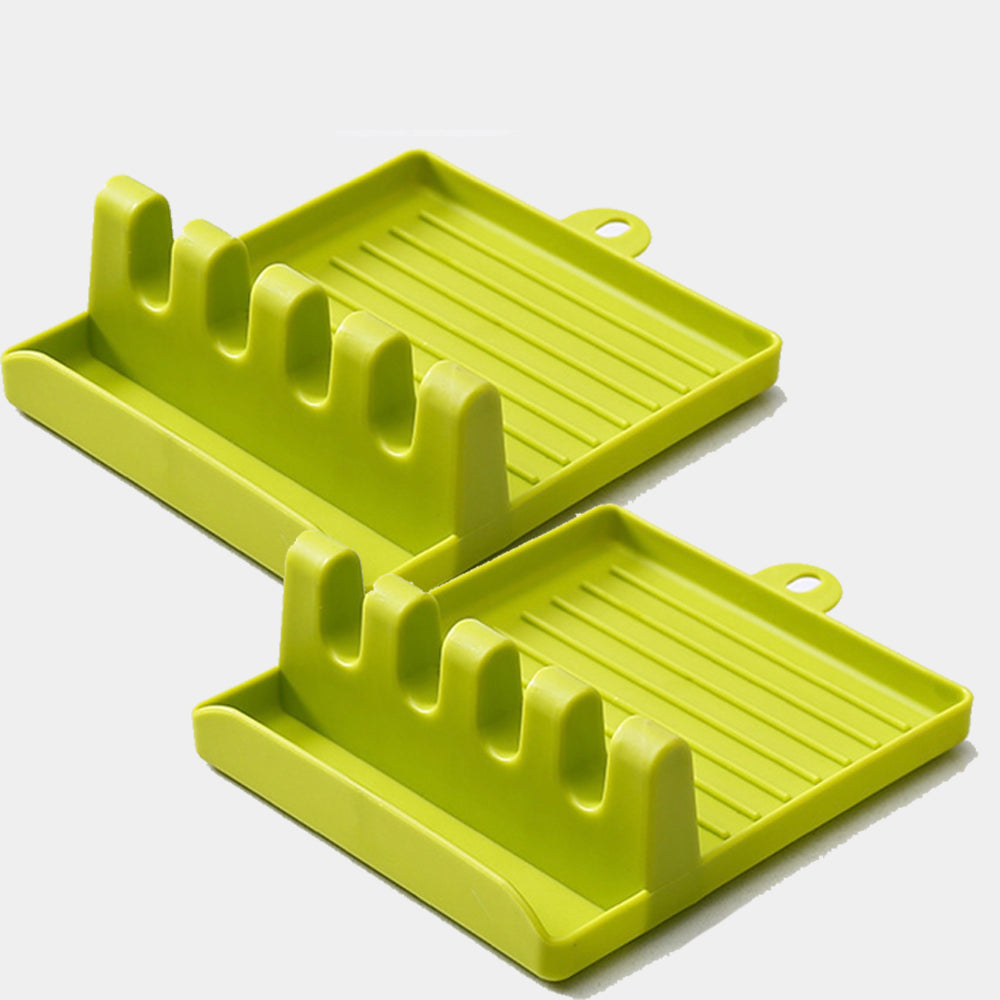 Silicone Spoon/Pan Lids Rack Stand, 2 Packs