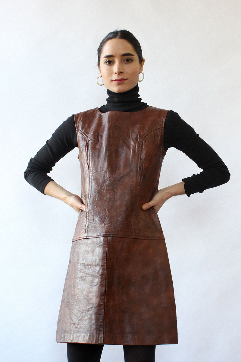 leather jumper dress