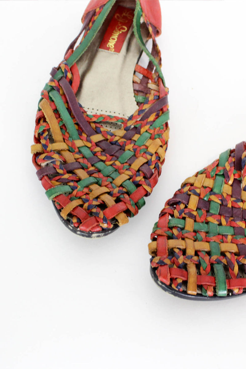 rainbow huarache sandals