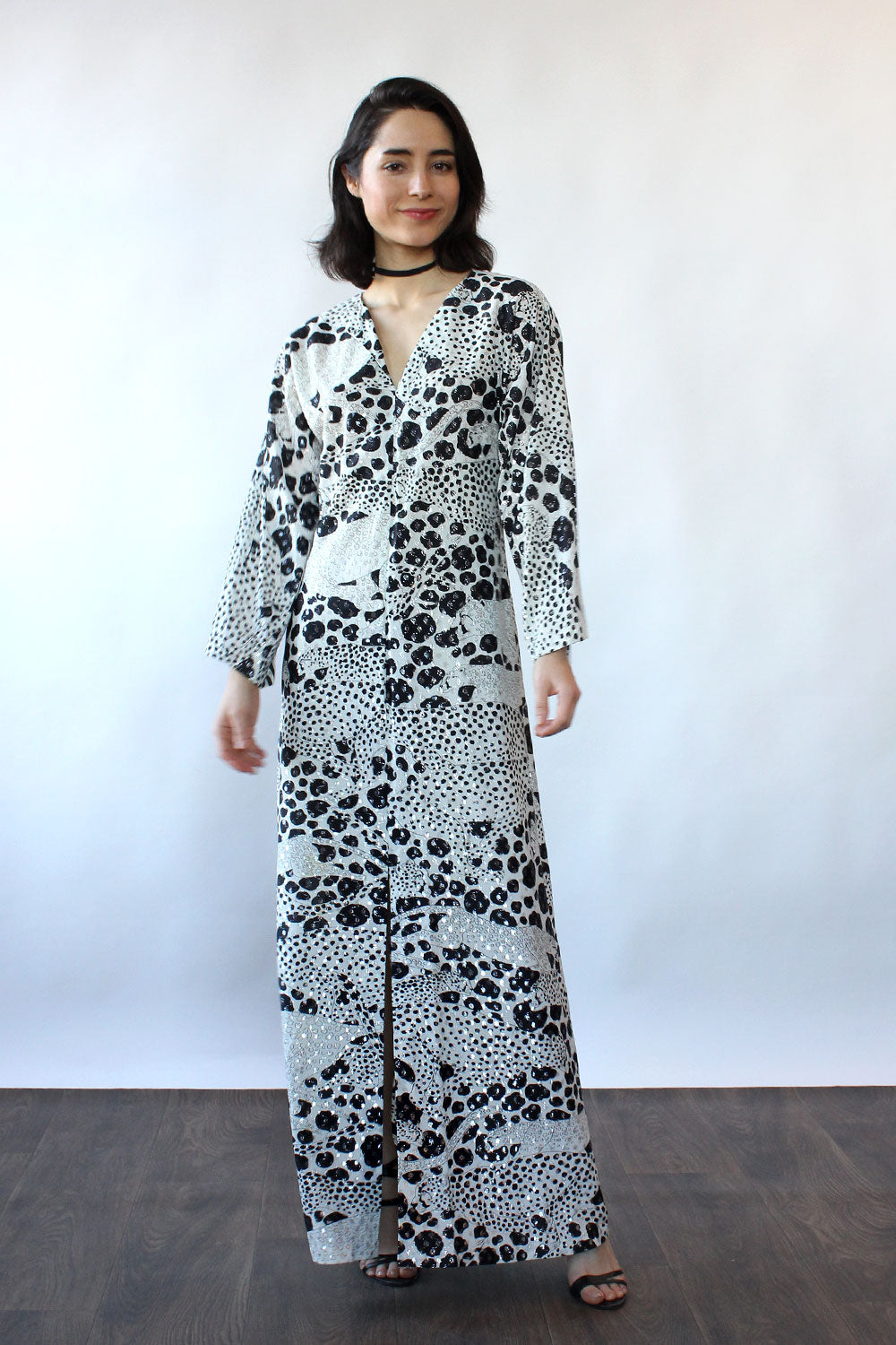 Metallic Tiger Caftan Dress XS/S