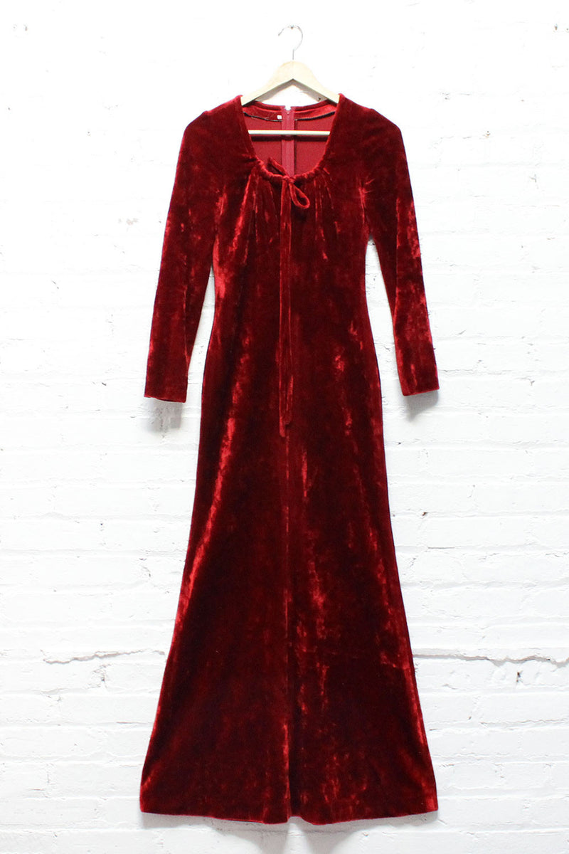 velvet 70s dress