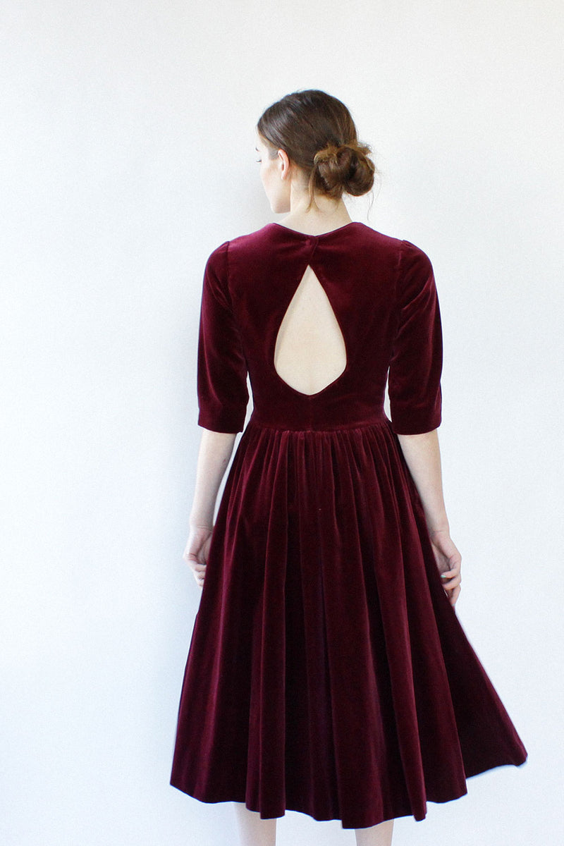 laura ashley red velvet dress