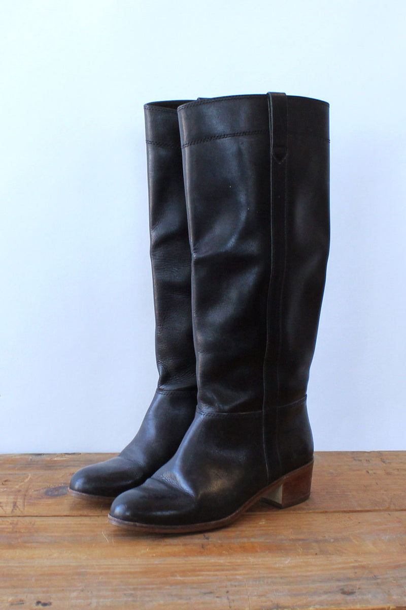 soft leather knee high boots