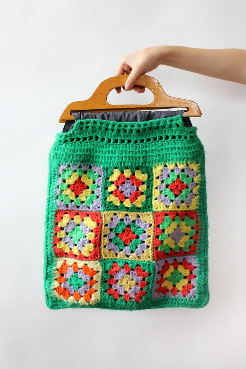 granny square tote bag