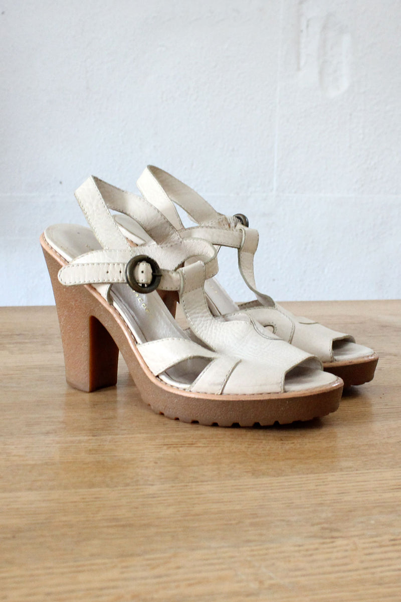 ivory leather heels