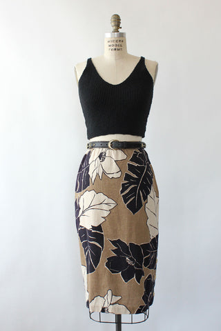 Grape Linen Tea Skirt S
