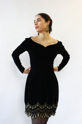 Metallic Brocade Dress Tunic S
