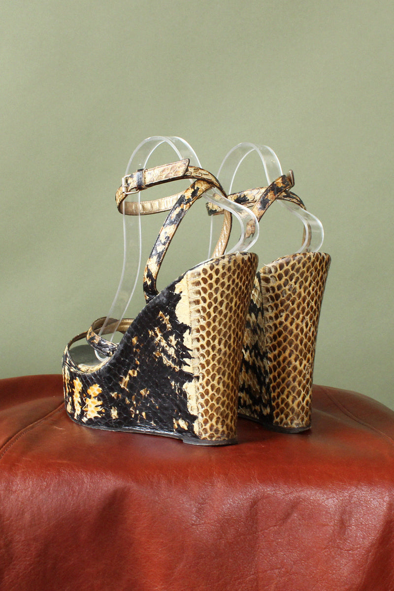 snakeskin platforms