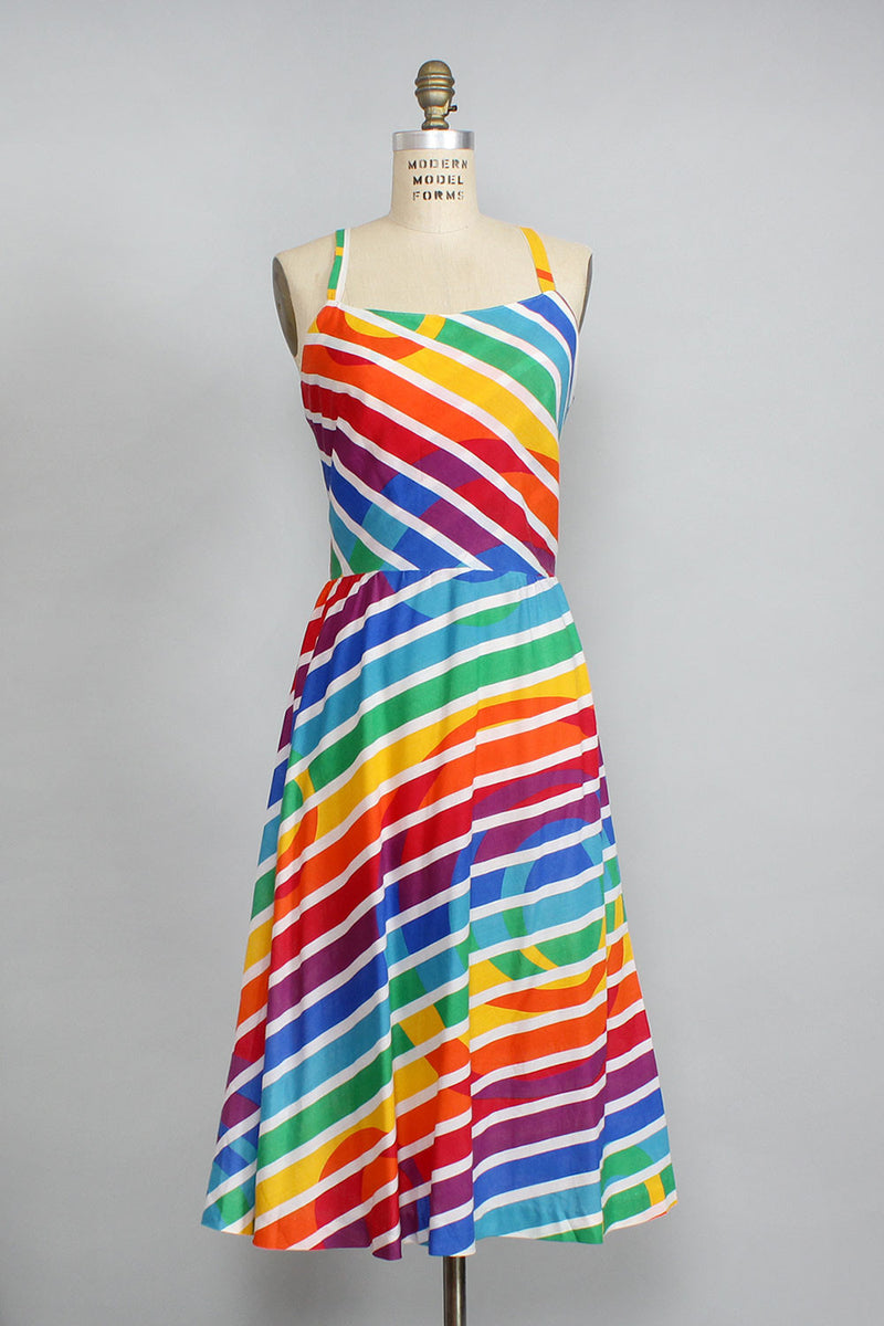 rainbow stripe sundress