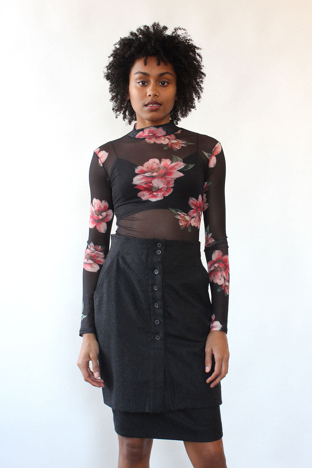 Basile Double Tiered Pencil Skirt S/M