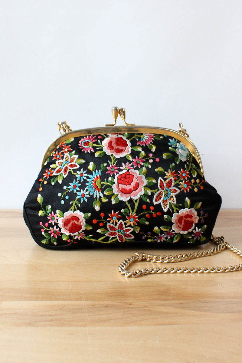 embroidered purse