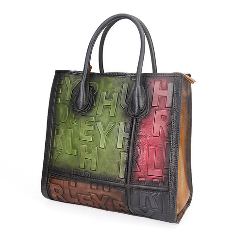 Vintage Leather Purse Tote Handbags Bags