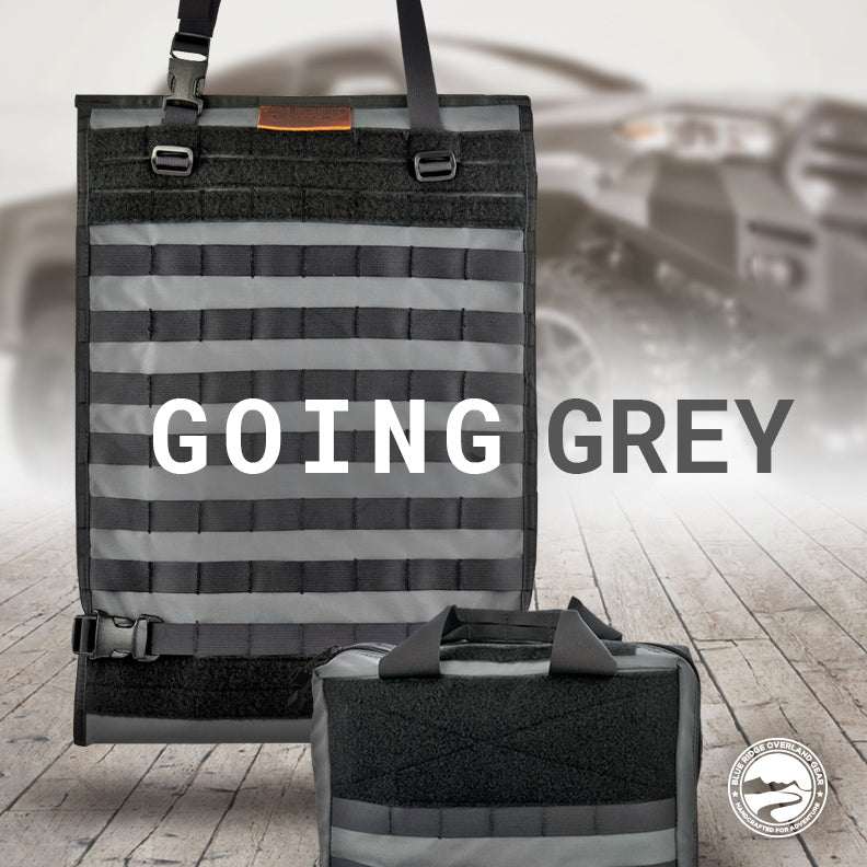 Grey Seatback Panel and Tool Bag