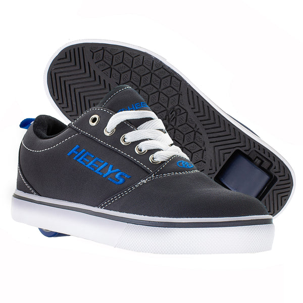 black and blue heelys