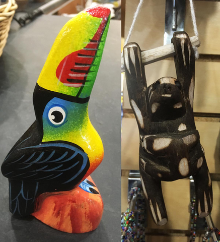Figure 3.  Indigenous arts purchased from Peruvian artists and sold in the gift stores at the San Antonio Zoo