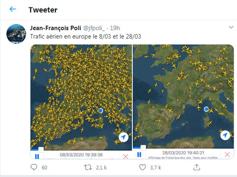 tweet trafic aerien