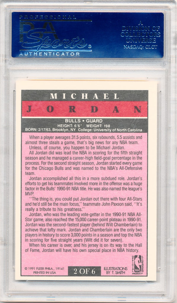 fleer 91 michael jordan 2 of 6