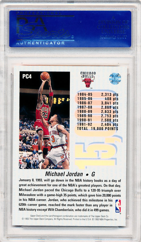 Upper Deck 1992-1993 15,000 Point Club #PC4 Michael Jordan / PSA Grade 10