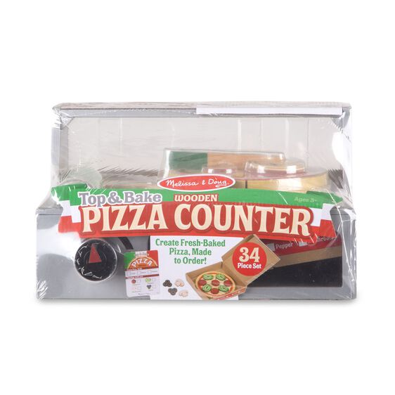 Melissa & Doug 9465 Top & Bake Pizza Counter Wooden Play Food for sale online 