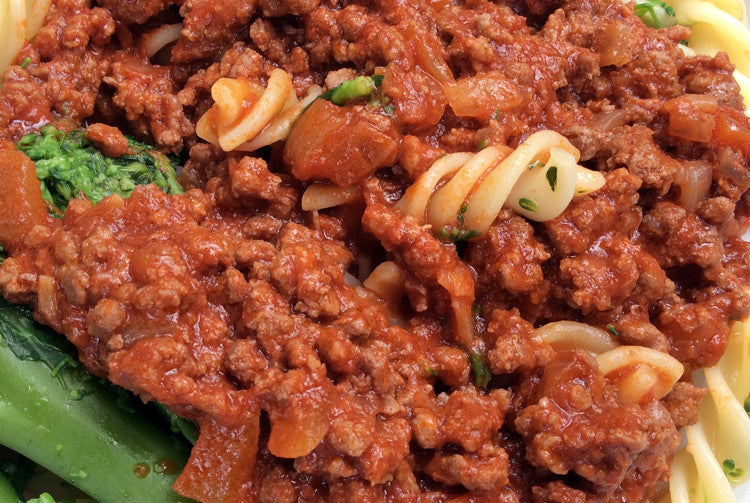 Minced meat pasta done.
