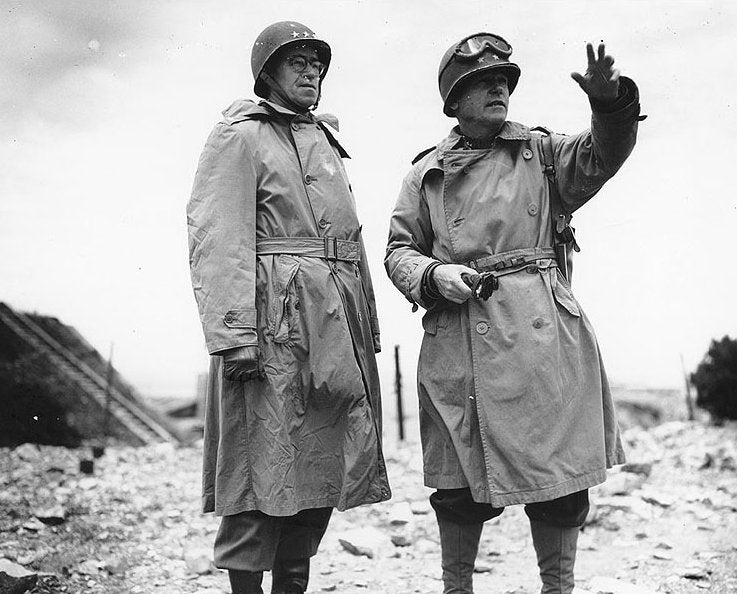 Lieutenant General Omar Bradley and Major General J. Lawton Collin