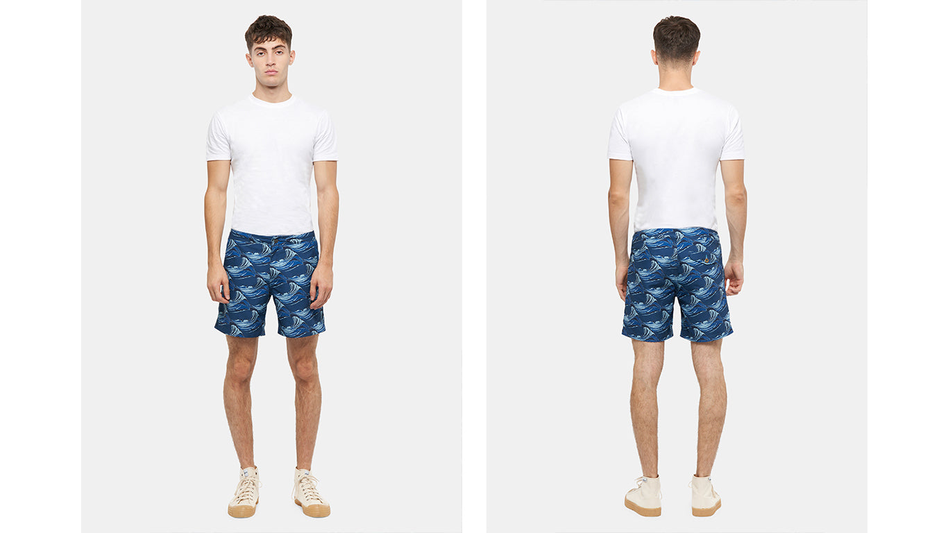 Gloverall X Riz Wave Print Shorts 