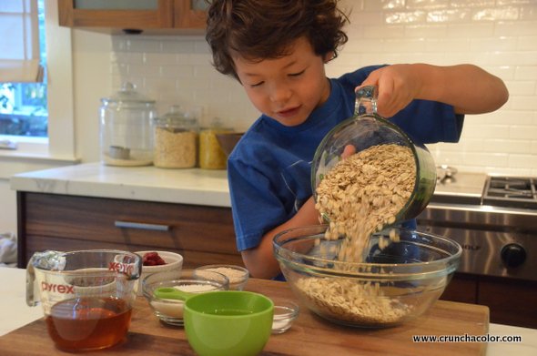 homemade granola bars add oats