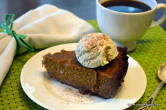 homemade pumpkin pie with gingersnap crust